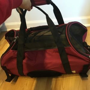 Burgundy Dog Carrier - for 20lbs and under